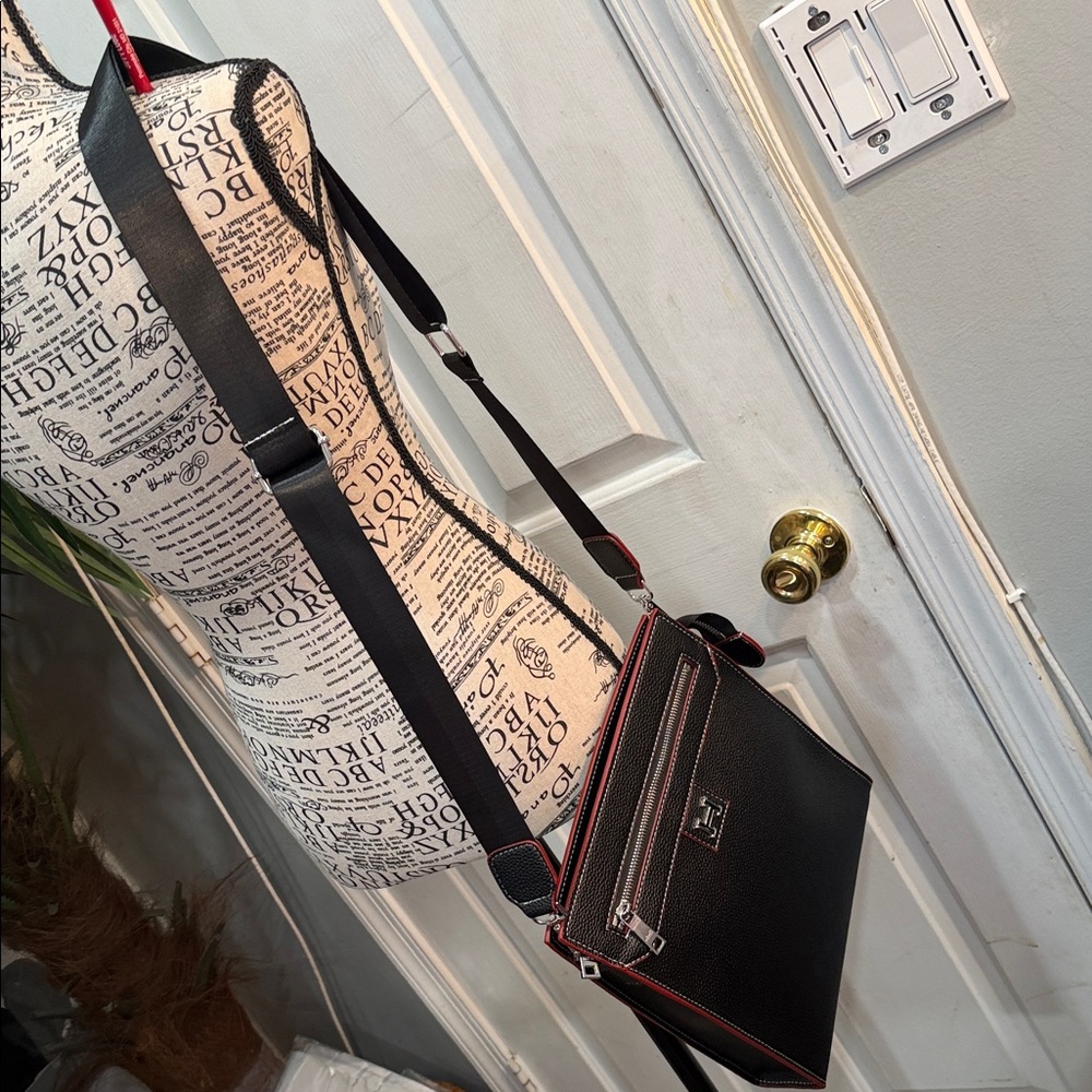 Stylish Black and Red Men's Crossbody‎ Bag